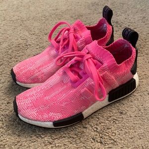 Adidas NMD R1 Primeknit Womens Pink Running Shoes